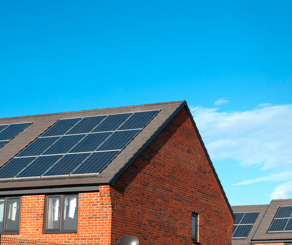 Solar panels on roof