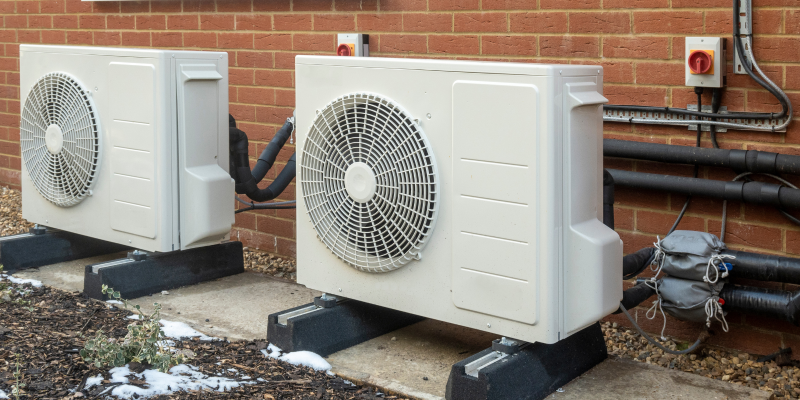 white heat pump